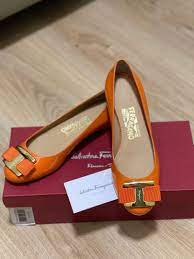 Salvatore Ferragamo Ninna Orange Kangaroo Women S Fashion Shoes On Carousell