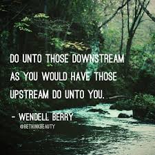 And if we ask what are the cultural resources that can inform and sustain a proper creaturely and stewardly awareness of the lives in a * personal note: Do Unto Those Downstream As You Would Have Those Upstream Do Unto You Wendell Berry Quotes Wendell Berry Quotes Berries