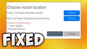 There is a common issue with fortnite which occurs when players install it. How To Fix Fortnite Directory Must Be Empty Error Fortnite Install Error Directory Must Be Empty Youtube