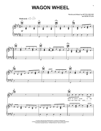 Wagon Wheel Sheet Music Digital Sheet Music Wagon Wheel