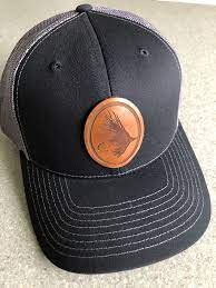 Fly Fishing Leather Patch Richardson Snapback Trucker Hat Leather Hats Laser Engraved Leather Leather Patches