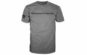 logo t shirt in gray rogue fitness