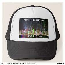 Hong Kong Night View Trucker Hat Hong Kong Night Hong Kong Tourist Trucker Hat