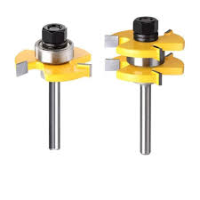 Tongue And Groove Router Bitwam Direct 2pcs Router Bit Setwood Door Flooring 3 Teeth Adjustable 1 4 Inch Shank T Shap Woodworking Tools Woodworking Router Bits