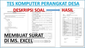 Tes komputer ms word perangkat desa 2018 membuat kop surat bersama andrew hidayat dibagi menjadi dua tahap alias dua kali. Tes Excel Perangkat Desa Youtube