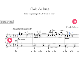 Uppercase (a c d f g) letters are the sharp notes (black keys a.k.a. Clair De Lune Sheet Music For Piano Original Letters Finger Numbers Starryway