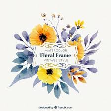 Download Watercolor Frame With Flowers For Free Flower Frame Etsy Digital Art Floral Watercolor