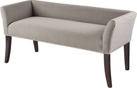 Threepine Gray Accent Bench Modern Seating Fabric Seat Accent Bench