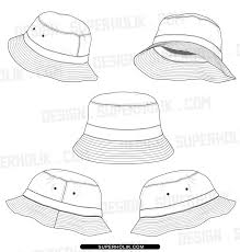 Download Bucket Hat Template Fashion Design Template Fashion Sketches Fashion Design Sketches