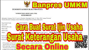 Cara Membuat Surat Ijin Usaha Surat Keterangan Usaha Umkm Online Agar Menerima Bantuan Umkm Youtube