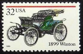 1899 Winton Vintage Car Handmade Framed Postage Stamp Art 20635am Postage Stamp Art Vintage Postage Stamps Usa Stamps
