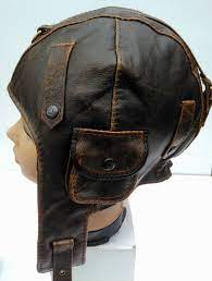Wwii Vintage Style Handmade Genuine Leather Pilot Aviator Cabrio Motorcycle Helmet Hat Cap M Size Aviateurs Deco Aviation Casque