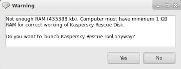 Not Enough Ram Message In Kaspersky Rescue Disk 18