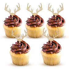 See more ideas about hunting cake, cupcake cakes, cake. Buy Aumio Deer Cupcake Toppers Wooden Baby Shower Woodland Antler Cake Picks Party Decorations Wedding Hunting Boho Rustic Country Birthday Party Supplies Set Of 24 Online In Indonesia B07x9sq5yw