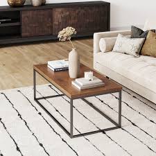 Take the care/of quiz at: Renna Frame Coffee Table Modern Industrial Coffee Table Coffee Table Rectangle Coffee Table Wood