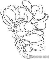 Magnolia Flowers Drawings Magnolia Embroidery Design Flower Drawing Embroidery Stitches Flowers Machine Embroidery Redwork