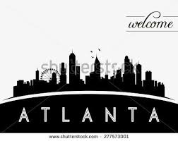 Atlanta Skyline Art Black And White Atlanta Usa Skyline Silhouette Black And White Design Vector Illustration Atlanta Skyline Silhouette Skyline Silhouette Atlanta Skyline