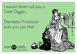 I Have Nobody To Target This Post At It Just Gave Me A Pretty Good Giggle So I Had To Re Pin Funny Quotes Ecards Funny Gold Digger