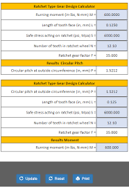 Ratchet Type Gear Design Formulas And Calculator Engineers Edge Www Engineersedge Com