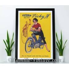 Ancienne Affiche Poster Publicite Mobylette Victoria Impression Nouvelle Aquitaine En 2020 Affiche Vintage Affiche Poster