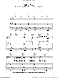 Stone Killing Time Sheet Music For Voice Piano Or Guitar Pdf