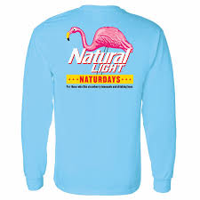No matter what kind of plush you crave. Natural Light Naturdays Flamingo Bright Blue Long Sleeve Shirt