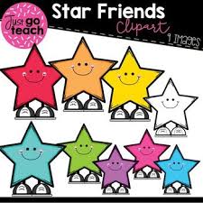 This Free Collection Has 9 Colorful Star Friends A Black White Image Is Also Included Each Image Is A Png File And 300 Dpi All Colors Are Shown In Actividades