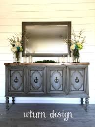 Vintage Grey Buffet Diy Entryway Table Decor Furniture Makeover