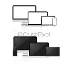 Find the perfect computer tablet phone vector stock illustrations from getty images. Smart Phone Tablet Laptop And Computer Monitors Black Color And Stock Vector Crushpixel