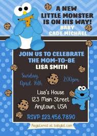 Cookie Monster Baby Shower Invitation This Can Be Designed With Your Favorite Wrestle Monster Baby Showers Monster Baby Shower Invitations Baby Cookie Monster