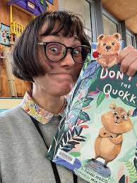 We often talk with budding artists near the drawing books in the library,  and pass