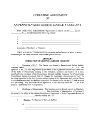 So what were the members of emmy kodiak developers of woodbury, llc thinking when they made the operating agreement at issue in ma. Operating Agreement Llc Pa Fill Online Printable Fillable Blank Pdffiller