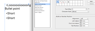 Just one bullet point in exactly the same place. Is There A Way To Align Bullet Point Indent In Indesign Paragraph Styles Graphic Design Stack Exchange