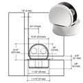 Opening divided by two, minus 5/64 inch (2.0 millimeter) one pair per package. Crl Glass Cabinet Door Hinges Gordonglassusa Com