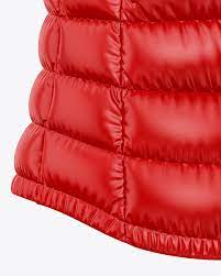 Download Glossy Women S Down Vest W Hood Mockup Back Half Side View In Apparel Mockups On Yellow Images Object Mockups