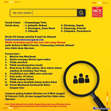 We did not find results for: Lowongan Kerja Pt Niceso Sukses Indonesia Februari 2021