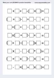printable bodmas worksheets cazoom maths worksheets