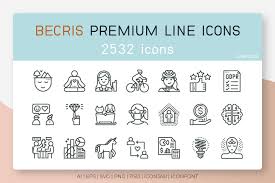 Becris Premium Line Icons By Becris On Creativemarket In 2020 Line Icon Icon Customer Loyalty Program