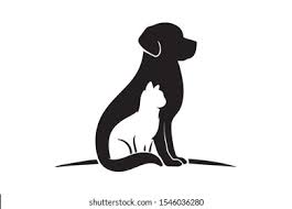 Cats and dogs theme eps vector. Dog Cat Silhouette Pet Shop Logo Stock Vector Royalty Free 1546036280