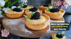 Mini Tartelettes Sans Moule Aux Mures Et Creme Au Citron Youtube Mini Tarte Alimentation Creme Au Citron