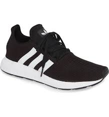 Black And White Adidas Running Shoes Swift Run Sneaker Main Color Black White Womens Sneakers Black Adidas Shoes Adidas Running Shoes