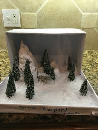 Today, although many countries have banned the import of snow leopard fur, snow leopards are still hunted and killed illegally. Snow Leopard Diorama Snow Leopard Habitat Christmas Village Display Habitats Projects