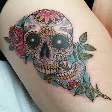 72 Beautiful Sugar Skull Tattoos With Images Sugar Skull Tattoos Skull Sleeve Tattoos Skull Tattoo Design