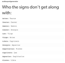 Who The Signs Do Not Get Along With Pisces And Capricorn Aquarius And Sagittarius Leo And Aquarius