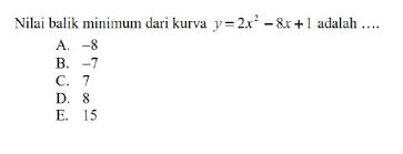 We did not find results for: Nilai Balik Minimum Dari Kurva Y 2x 8x 1 Adalah Brainly Co Id