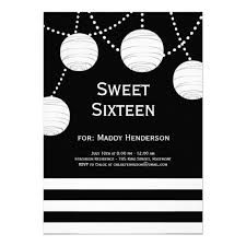Black And White Party Invitations Black White Party Lantern Birthday Invitation Zazzle Com Sweet Sixteen Invitations Black White Parties Birthday Invitations