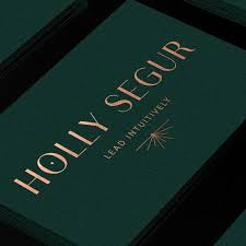 Print foil business cards in gold, silver, or copper metallic finish or spot uv on uncoated or silk laminated cardstock for an unforgettable look. Emerald Green Business Card With Copper Foil Primary Logo For An Executive Leadership Co Business Cards Creative Foil Business Cards Copper Foil Business Cards