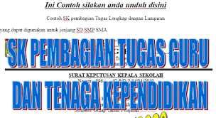 Maybe you would like to learn more about one of these? Sk Pembagian Tugas Tenaga Kependidikan Lengkap Dengan Lampiran Basirin Com