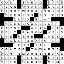 0604 20 Ny Times Crossword 4 Jun 20 Thursday Nyxcrossword Com