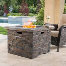 Gdf Studio Stonecrest Outdoor Propane Square Fire Pit Propane Fire Pit Outdoor Propane Fire Pit Stone Fire Pit